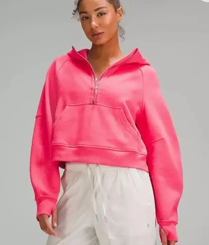 Lululemon NWT  Oversized Half Zip Scuba Hoodie Jacket Glaze Pink Size XL/XXL