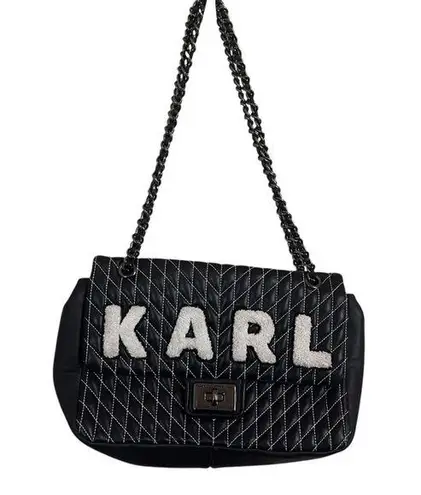Karl Lagerfeld Agyness Shoulder Bag LH9HB283 Quilted Patches