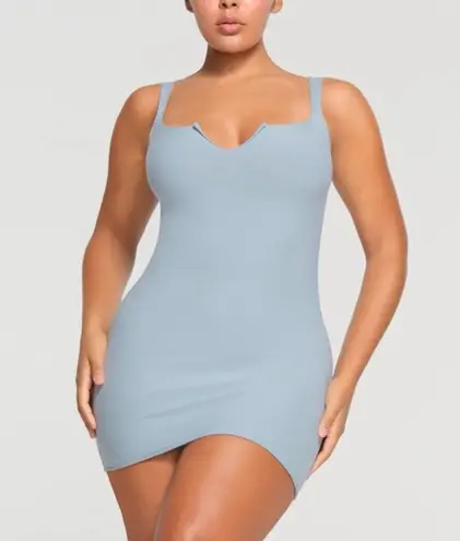 SKIMS NWT Raw Edge Split Front Mini Dress