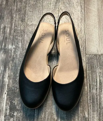 Naturalizer SOUL Black Slingback Flats Size 9 Wide