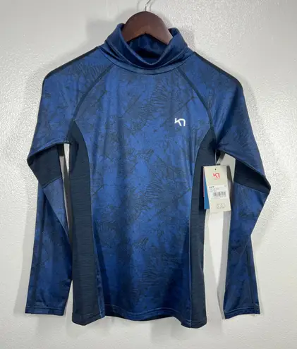 Kari Traa Fierce Long Sleeve Top Womens XS Baselayer Royal Blue Color Block
