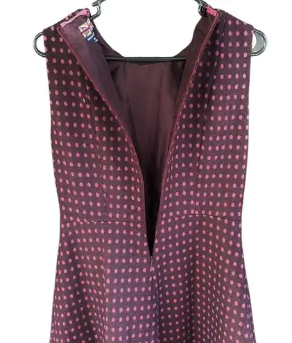 EUC Boden British Tweed by MOON Wool Blend Polka Dot Circle Skirt Dress Size 6