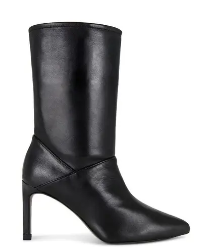 ALLSAINTS Orlana Pointed Toe High Heel Slouch Boots in Black 6 with Box Womens