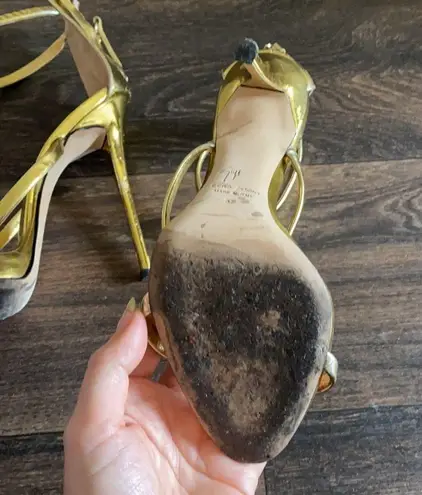 Giuseppe Zanotti crossover strap metallic sandals