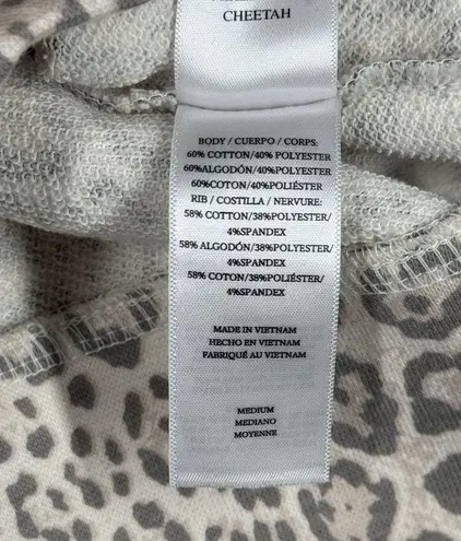 Rails Shirt Womens Medium Gray Cheetah Alice Sweatshirt Casual Basic Edgy Grunge