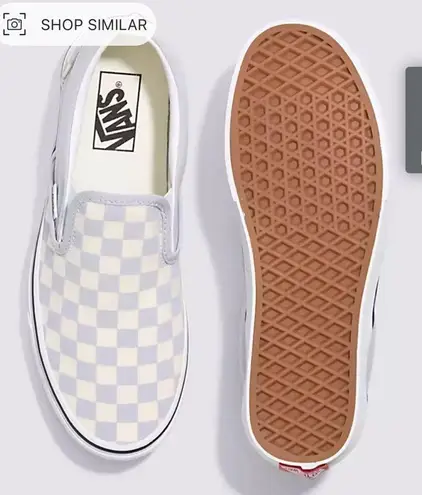 Vans gray dawn/true white  checkered slip on