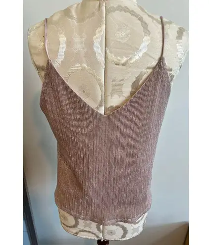 Paperoc Sparkly Shimmer Blush Pink Tank Top Small