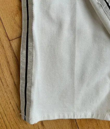 L'Agence Size 24 (US Size 0) Skinny Jeans - White with Metallic Side Stripe