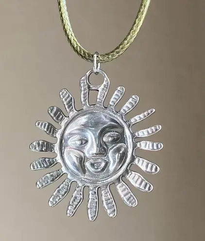Handmade stainless steel sun boho retro vintage style necklace☀️