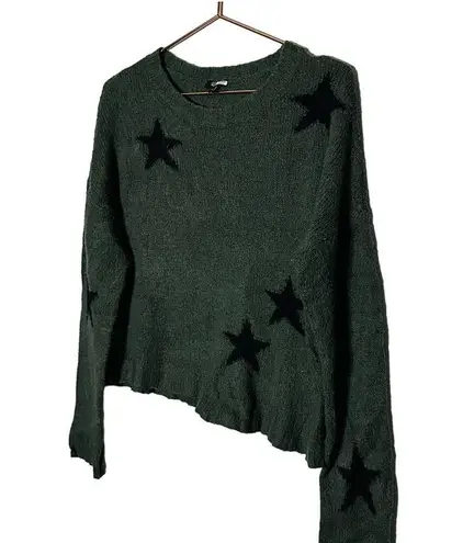 Rails Perci Olive Green Black Wool Stars Longsleeve Crewneck Sweater Size M