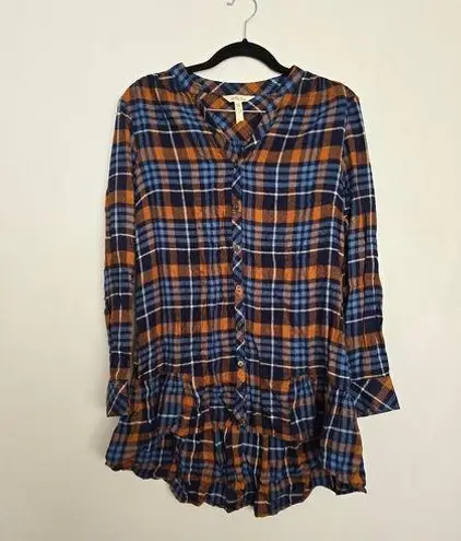 Matilda Jane Matilda Jene Plaid Flannel Button Down Tunic