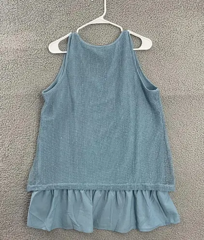 Simply Noelle Simply Noelle Women L/XL Sky Blue Sequined Layered Casual Tank