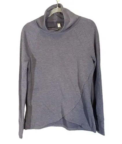 Apana Purple Cowl Neck Long Sleeve Athletic Sweatshirt Women Sz S