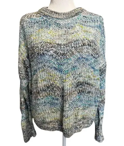 Peruvian Connection Open Knit Sweater Multicolor Pima Cotton M - Image 1