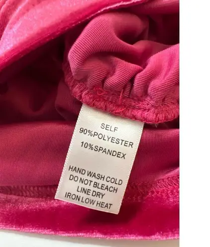 Rebdolls Fuchsia Velvet Ruched Mini Bodycon Skirt Sz 1X