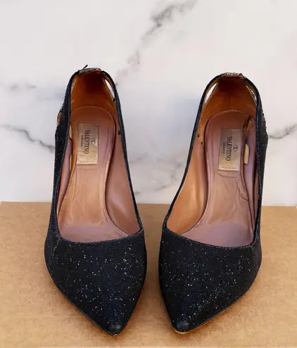 Valentino Garavani Valentino women’s lace and caviar crystal pumps size IT 36.5 US 6.5