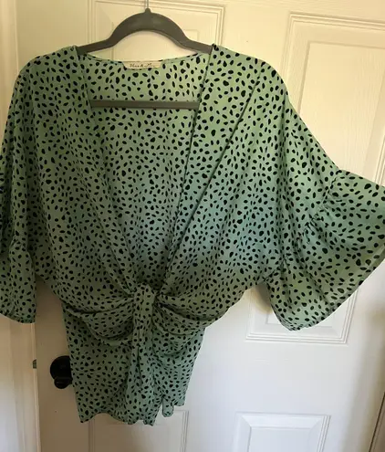 Vine & Love Teal Print Coverup