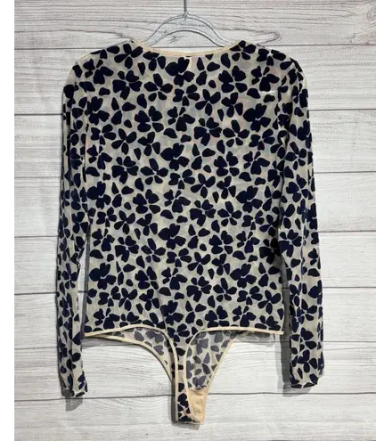 Victoria's Secret NWOT  Thong Bodysuit High Neck BLACK PINK HEART Velour Size XL