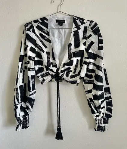 House of Harlow 1960 Top Crop Linen