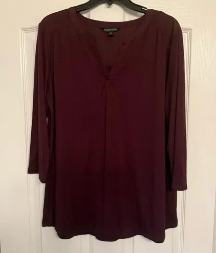 41 Hawthorn Maroon Long Sleeve V