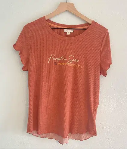 Laura Ashley Orange Short Sleeve T-Shirt with Vintage Charm
