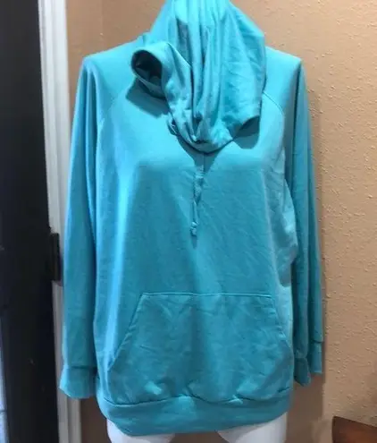 Joe Boxer  light teal hooded sweatshirt - Image 1