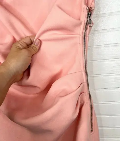 Misha Collection Alaska Off Shoulder Gathered Body-Con Dress M in Calypso Pink