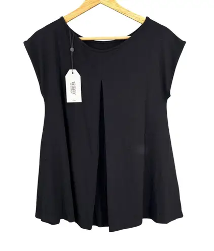 Universal Standard Black Sleeveless Swing Top 4XS (00/0) Knit Back Pleat New
