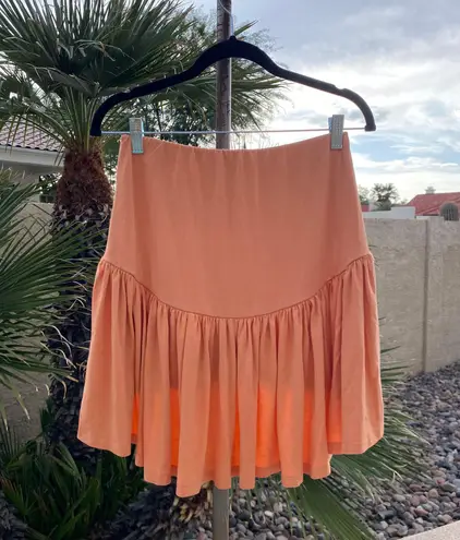 Bebe Orange High Low Skirt XS