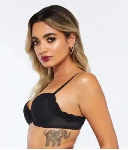 Savage X Fenty Demi Mesh Bra Black Size 32DD NWT