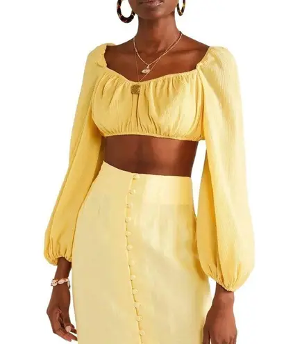 Cult Gaia NWT Off-Shoulder Crop Top Yellow Large