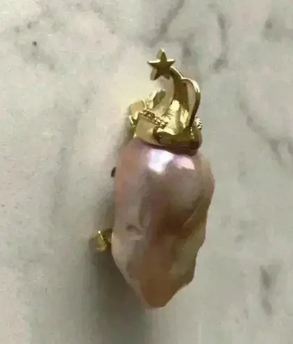 Baroque Pearl Little Monster Pendant With Moveable Wand