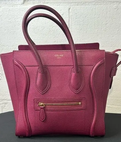 CELINE Baby Drummed Calfskin Micro Luggage Bag