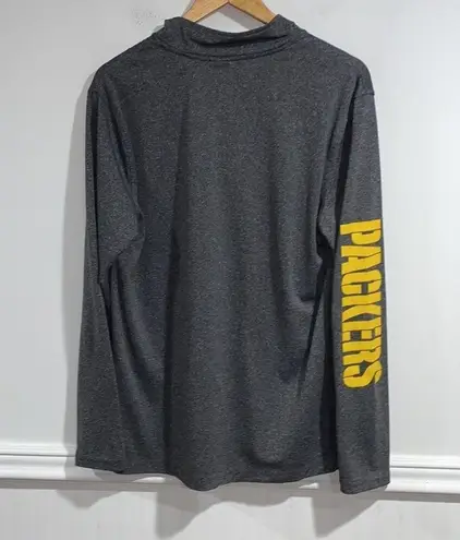 Green Bay packers‎ popover medium 3/4 zip football NFL team apparel Gray