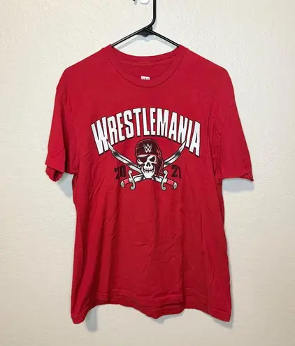 WWE WrestleMania 37 Home of the Champs T Shirt Adult Large Red Graphic