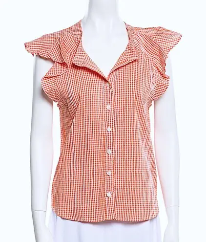 Koch Orange Check Augustus Top