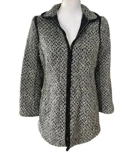 Talbots  Marled Wool Coatigan Stand Collar Coat Sweater Knit Medium Petite