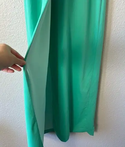 AQ/AQ Sienna Mint Green Halter Neck Sleeveless Open Back Slit Maxi Dress Size 4