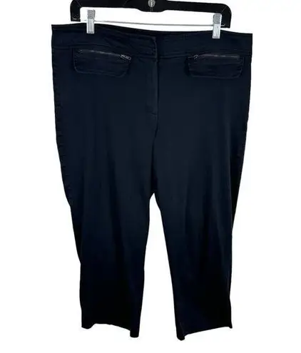 Sandro Sportswear Lightweight Cotton Cropped Capri High Rise Pants Plus Size 14