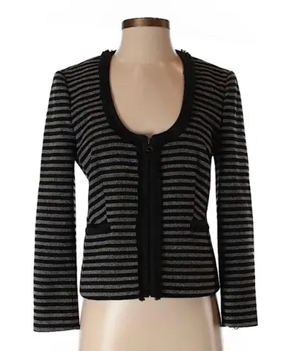 J.Crew like New!  Striped tweed scoopneck jacket