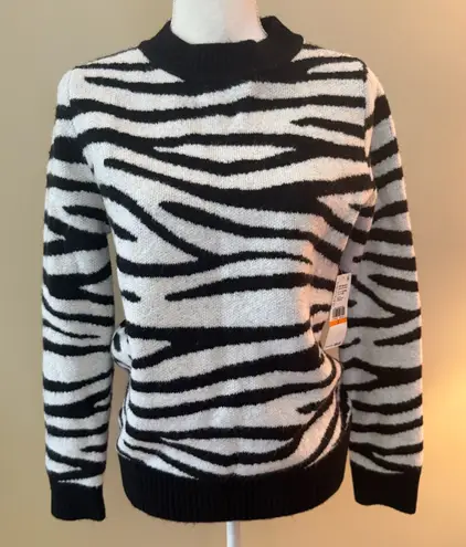 Karen Kane Berry Mountain Zebra Striped Sweater NWT