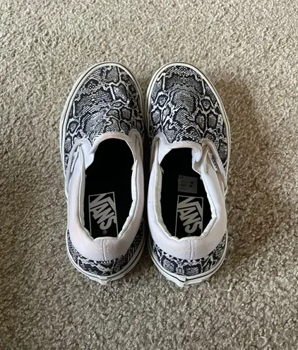 Vans Snakeskin Slip On Shoes