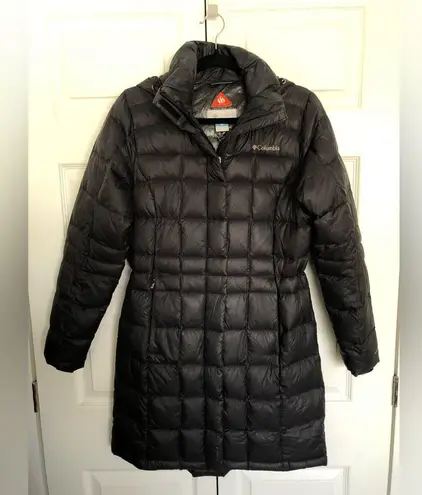 Columbia Women’s Black  Hexbreaker Long Down Jacket Size S