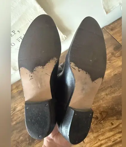 Etienne Aigner Black Leather Riding Boots - Size 6