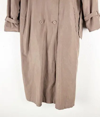 London Fog  Limited Edition Tan Double Breasted Belted Waist Lined Trench Coat