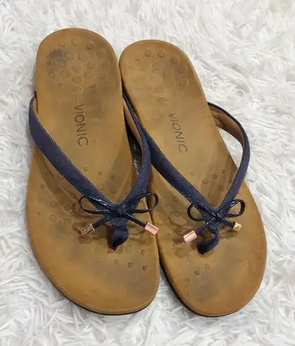 Vionic Rest Bella II Flip Flop Sandals Denim Blue 11