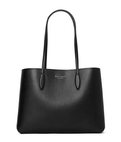 Kate Spade All Day Black Large Leather Tote Bag V3304 NWT $248 MSRP 2 Piece