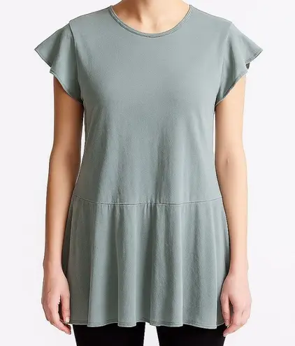 Anthro Saturday Sunday Tunic Top Ruffle Sleeve Casual Comfy Dress Blue Size M Size M