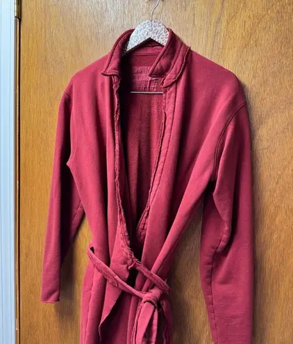 Frank & Eileen Willa Long Sleeve Triple Fleece Mini Wrap Dress Cranberry Red XL