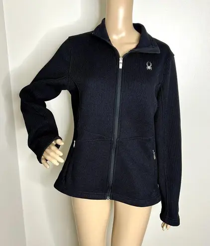 Spyder Black Full Zip Long Sleeve Sweatshirt